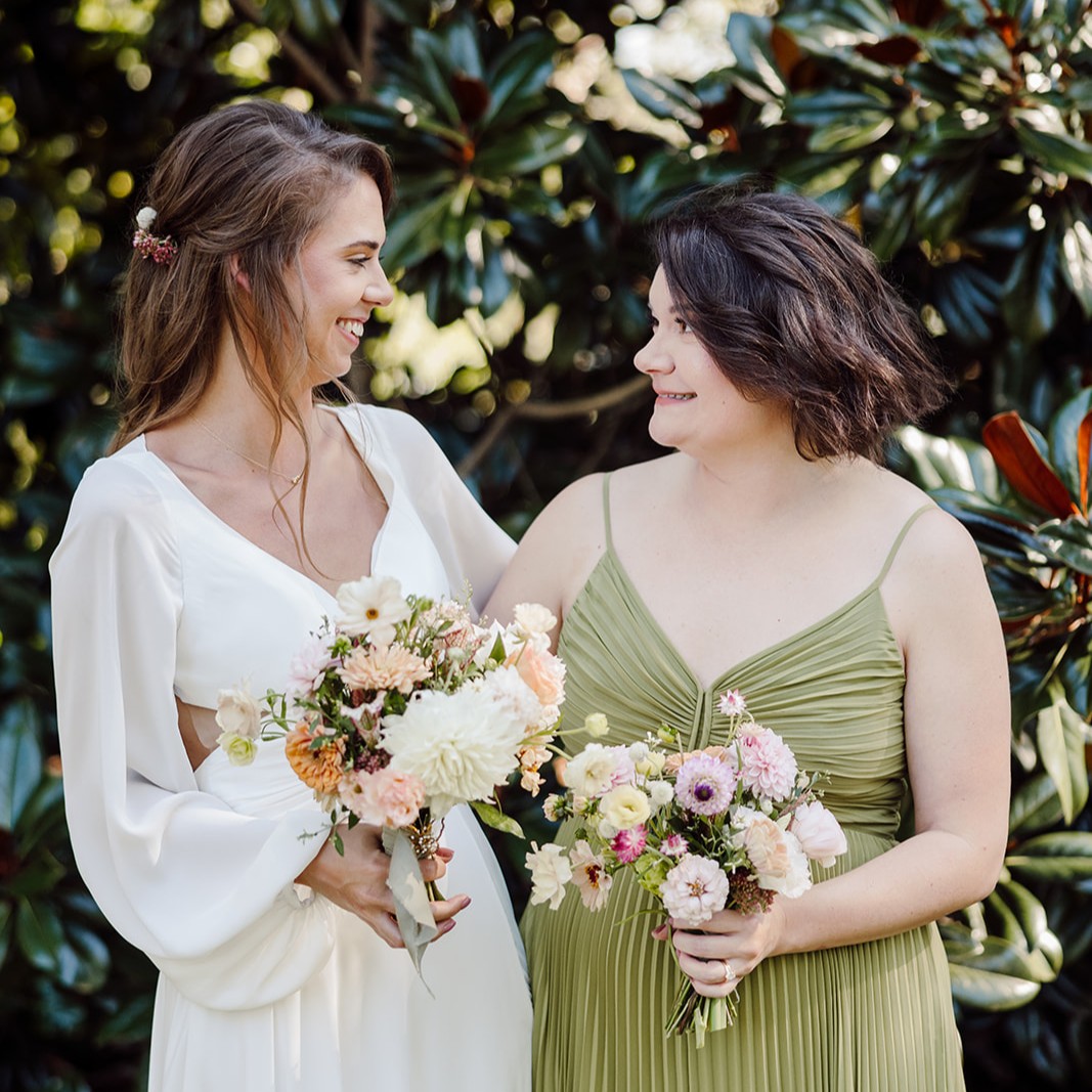 Bride and Bridesmaid